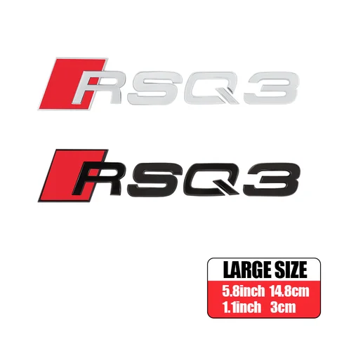 Автомобильные аксессуары, 3D хромированные наклейки с логотипом для багажника Audi RS Q3 Q5 Q7 SQ3 SQ5 SQ7 RSQ3 RSQ5 RSQ7 TT A4 A3 A6 C6 C7 Q2