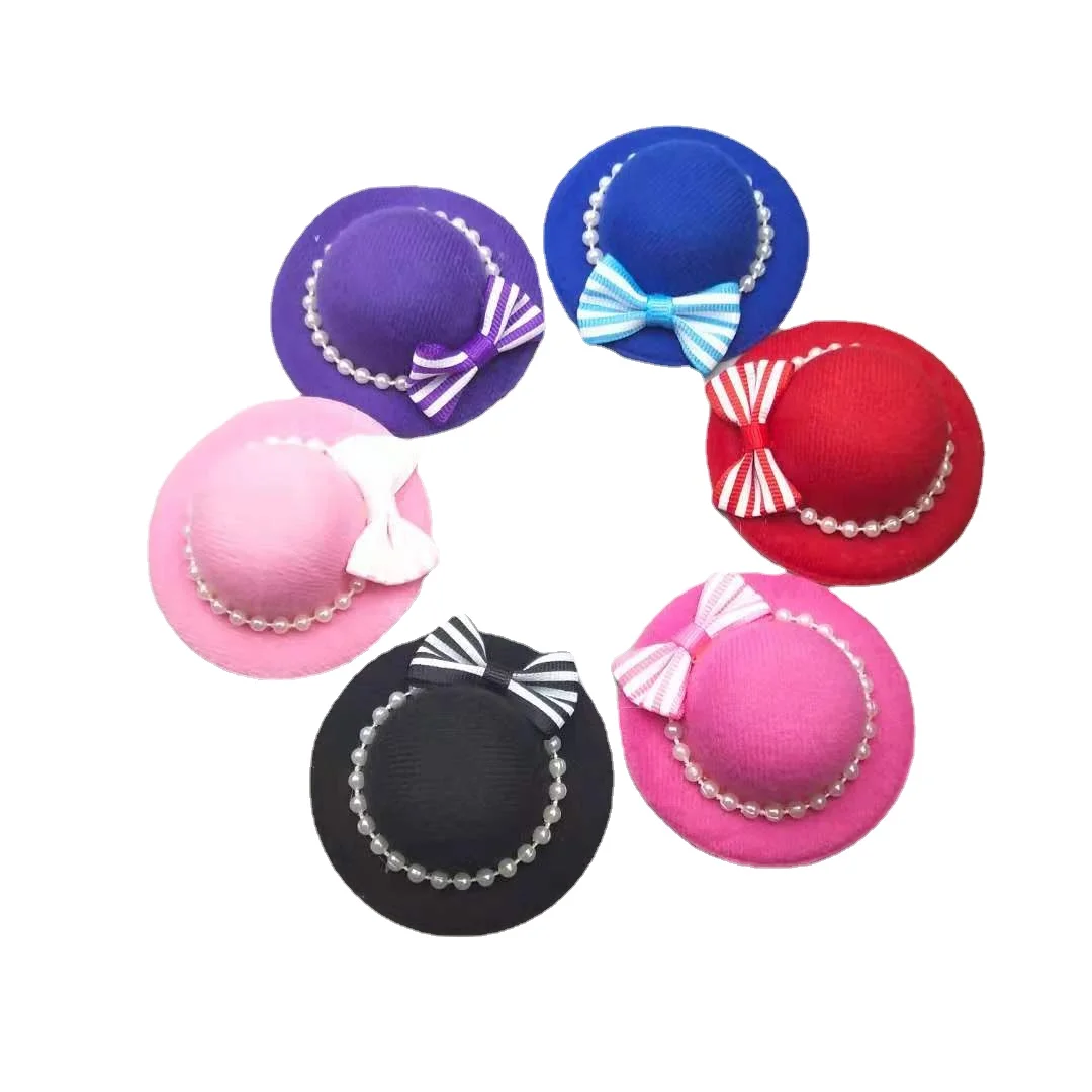 

1/6 BJD Accessories Colorful Bowknot Bead Chain Hat For Barbie Doll Cap Headwear Hairwear 11.5" Dollhouse Decoration Kid DIY Toy