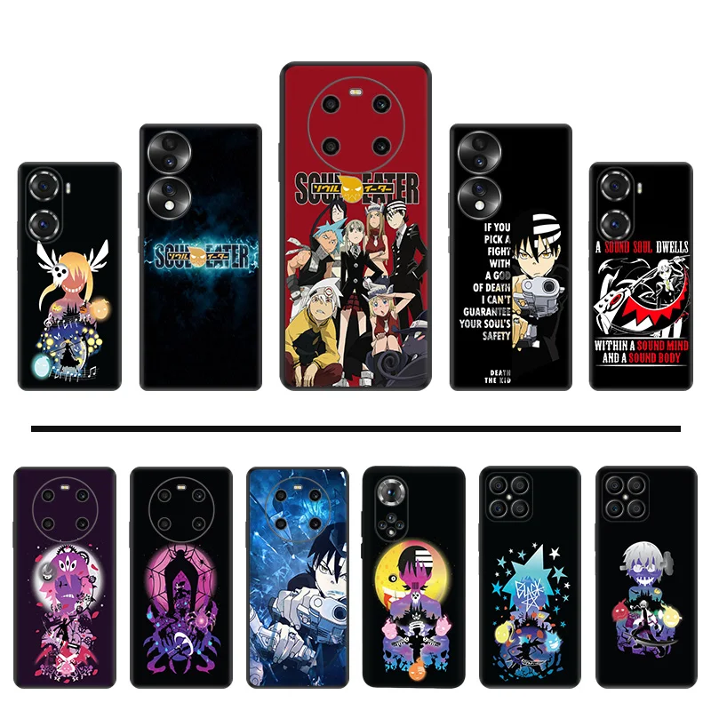 

Silicone Phone Case for Huawei Honor X40 Play 6T 6C 9A 50 X9 X6 X7 X8 Magic4 60 SE 70 Pro 8X 20 30i Anime Soul Eater Soft Cover