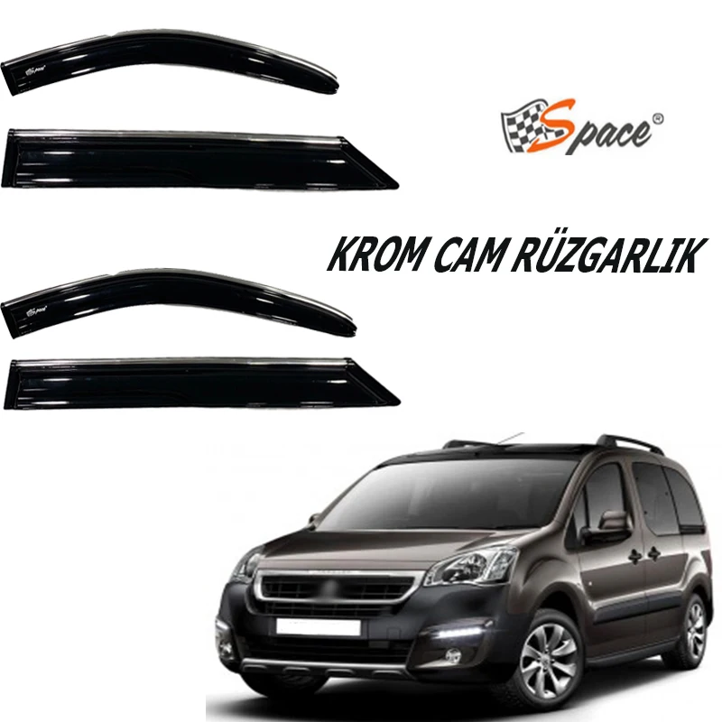 

Chrome glass cowling 1.2mm For Peugeot Partner Tepe 2010-2015 2'li / CARU462
