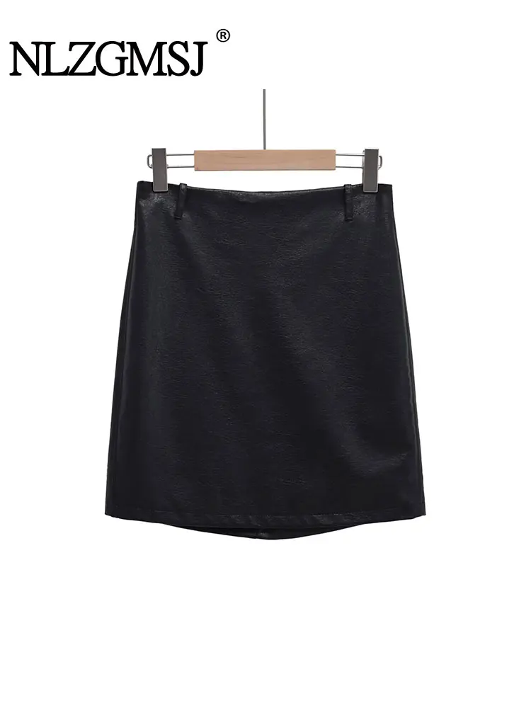 

Nlzgmsj TRAF Женская мода 2023 повседневные Мини асимметричные юбки женские юбки с высокой талией