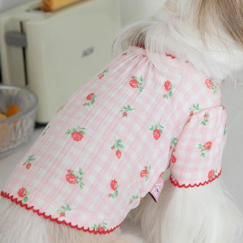 Летняя рубашка для собак полосатая куртка одежда щенков костюмы маленьких