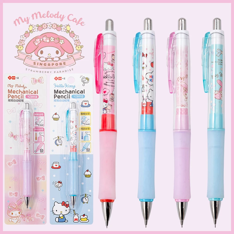 

Kawaii Sanrio Hello Kitty My Melody Automatic Pencil Cute Cartoon Painting Pen Students Learning Stationery Supplies Kids Gifts
