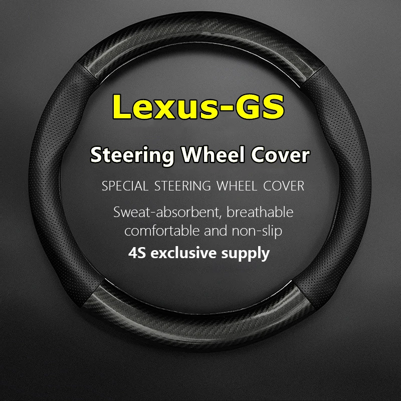 

Fiber Leather For Lexus GS Steering Wheel Cover Genuine Leather Carbon Fiber GS300 GS430 2005 2008 450h 2009 GS460 2010 2011
