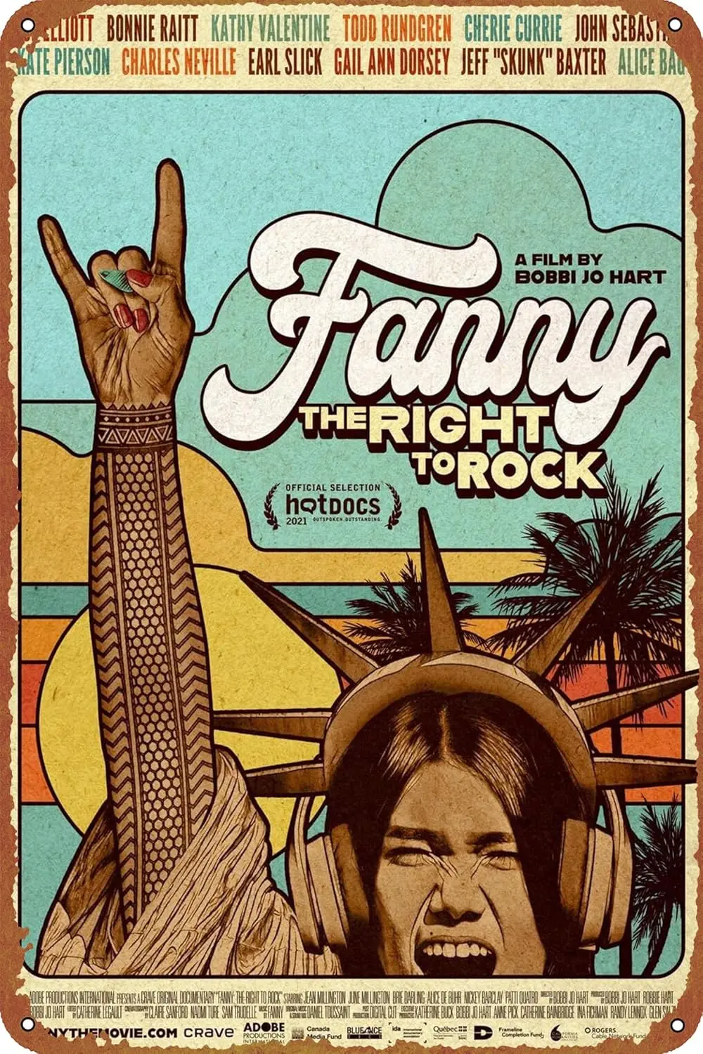 Fnny: The Rght to Rock 2022 Vntge Metl Tn Sgn 12 x 8 nches Плакат Move