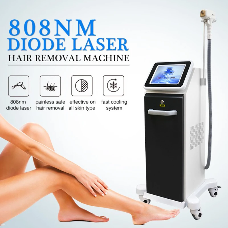 

Profession 808nm Diode Laser Machine Hair Removal Skin Rejuvenation Professional Ice Titanium Facial Painless 80 Million Shots