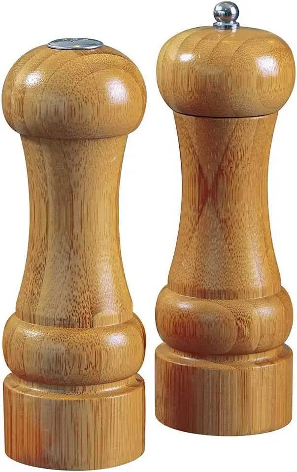 

Set Pepper Grinder And Salt Shaker Bamboo