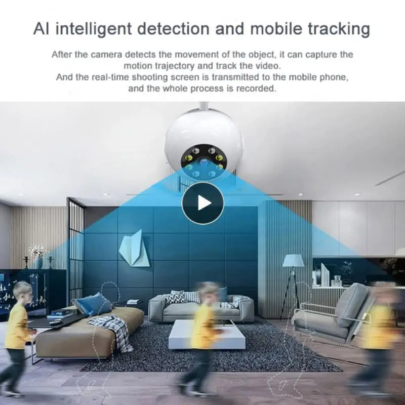 

Motion Detection Video Surveillance Camera Wifi Camera Tf Card Supports Automatic Tracking Panorama Camera Voice Alarm