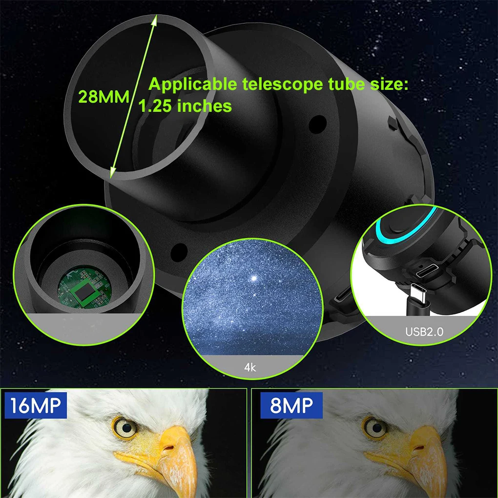 Модернизированный 4K HD WIFI электронный окуляр астрономический телескоп камера 5 миллионов пикселей полноцветный телескоп для наблюдения за птицами (art.: 3920cb9efe4e2) - 3920cb9efe4e2