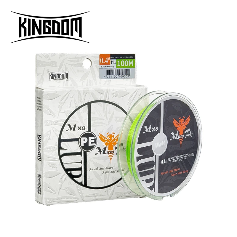 Рыболовная леска Kingdom Micro Fly 100 м 150 8 нитей 0 2 #/0 4 6 #9-12LB