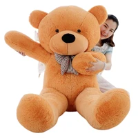 cute teddy bear giant plush plush animal soft cotton toy gift 60 200cm cotton decoration bedroom just leather shell