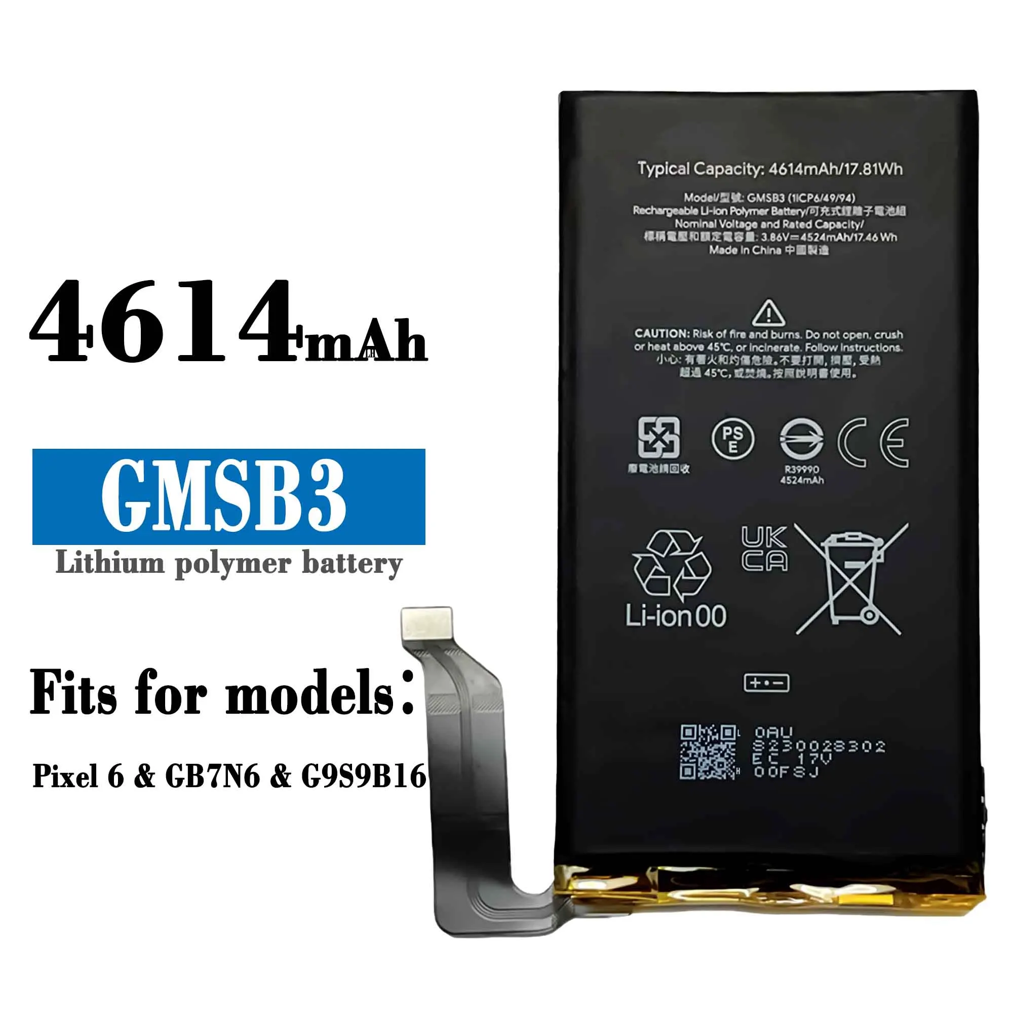 Original VICS GMSB3 Battery For HTC Google Pixel 6 Li-ion Polymer Battery Original Core GMSB3