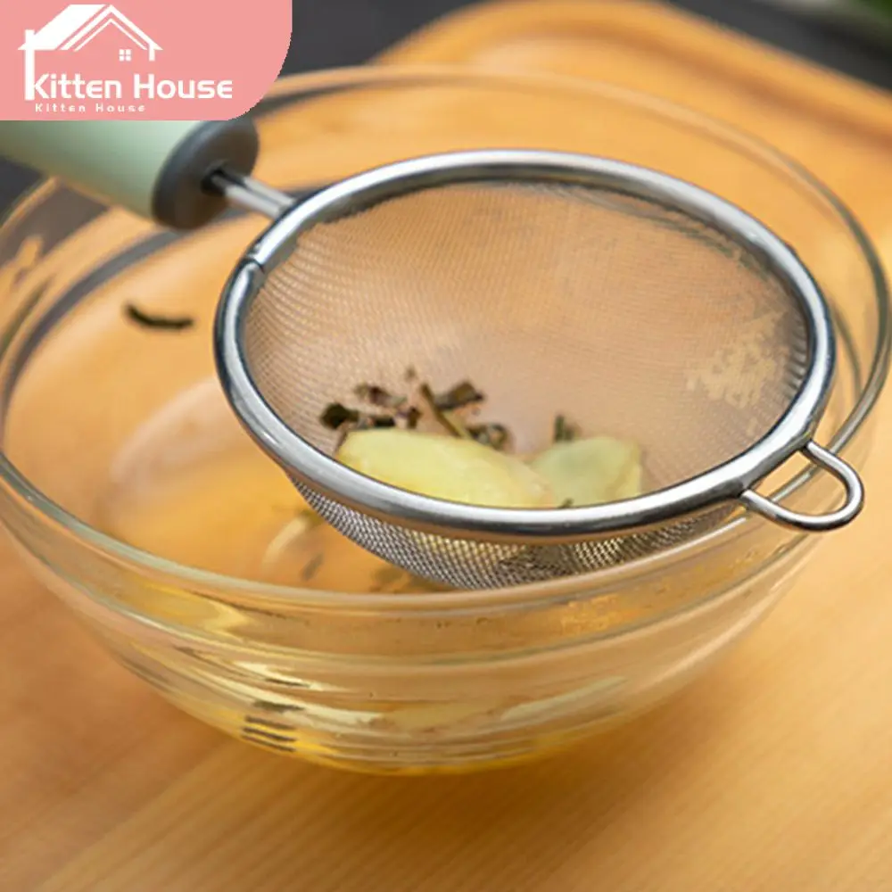 

Stainless Steel Kitchen Accessories Hanging Ear Design Stainless Strainer Fine Mesh Corrosion Resistance Mesh Sieve Filter
