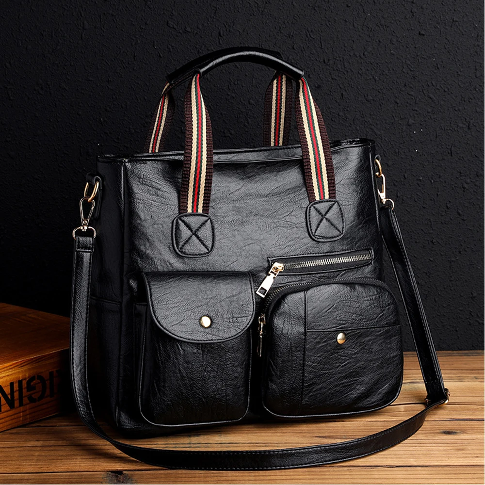 Купи Vintage Women Shoulder Bags Luxury Handbags Women Tote Bags Soft Leather Designer Large Crossbody Bags for Women 2022 Messenger за 1,013 рублей в магазине AliExpress