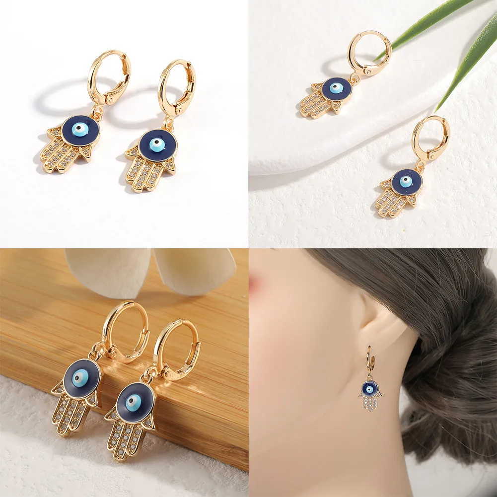 Серьги-кольца женские медные в стиле хип-хоп