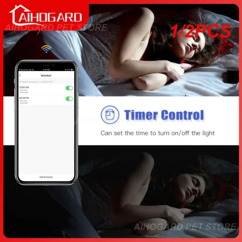 

1/2 шт., умная лампа E27 с поддержкой Wi-Fi