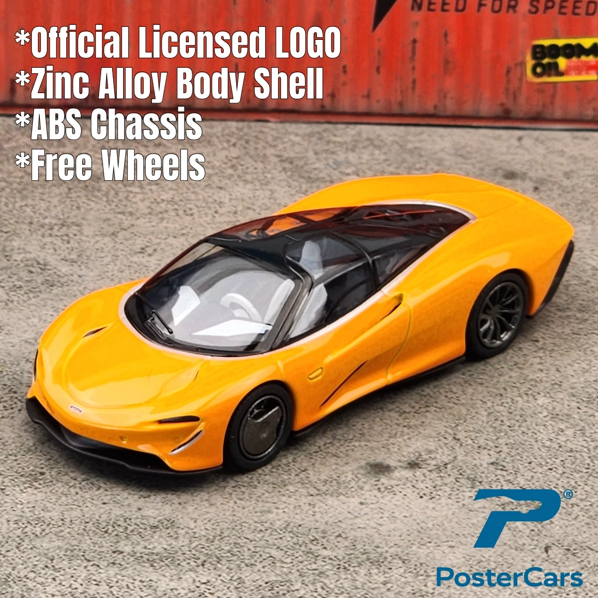 Фото Плакаты 1/64, модель игрушечного автомобиля Lamborghini McLaren Bugatti Koenigsegg Pagani Aston Martin, литой автомобиль, миниатюрные бесплатные колеса №2
