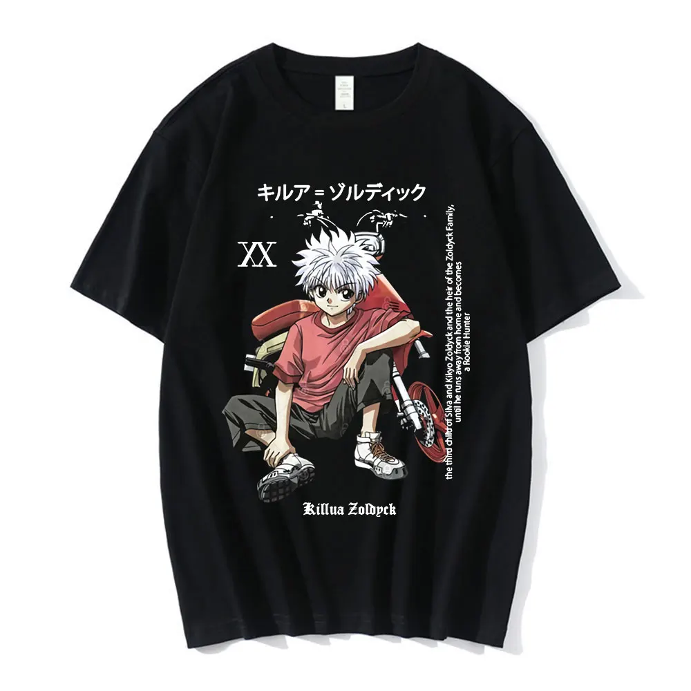 Футболки с рисунком аниме Hunter X Killua Zoldyck Футболка &quotМанга&quot круглым вырезом