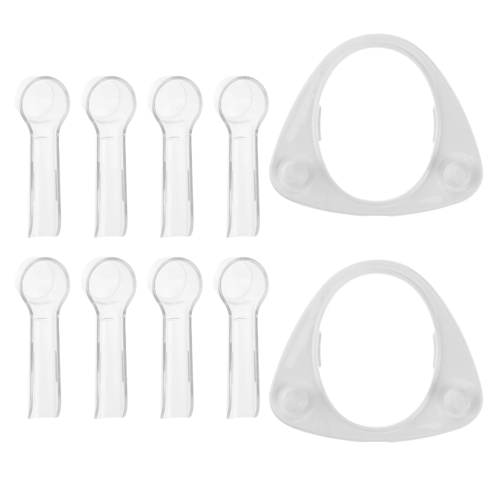 

Eletric Eletric Electric Electric Holder and Brush Head Covers Set Stand Dust-Proof (H White, Round )