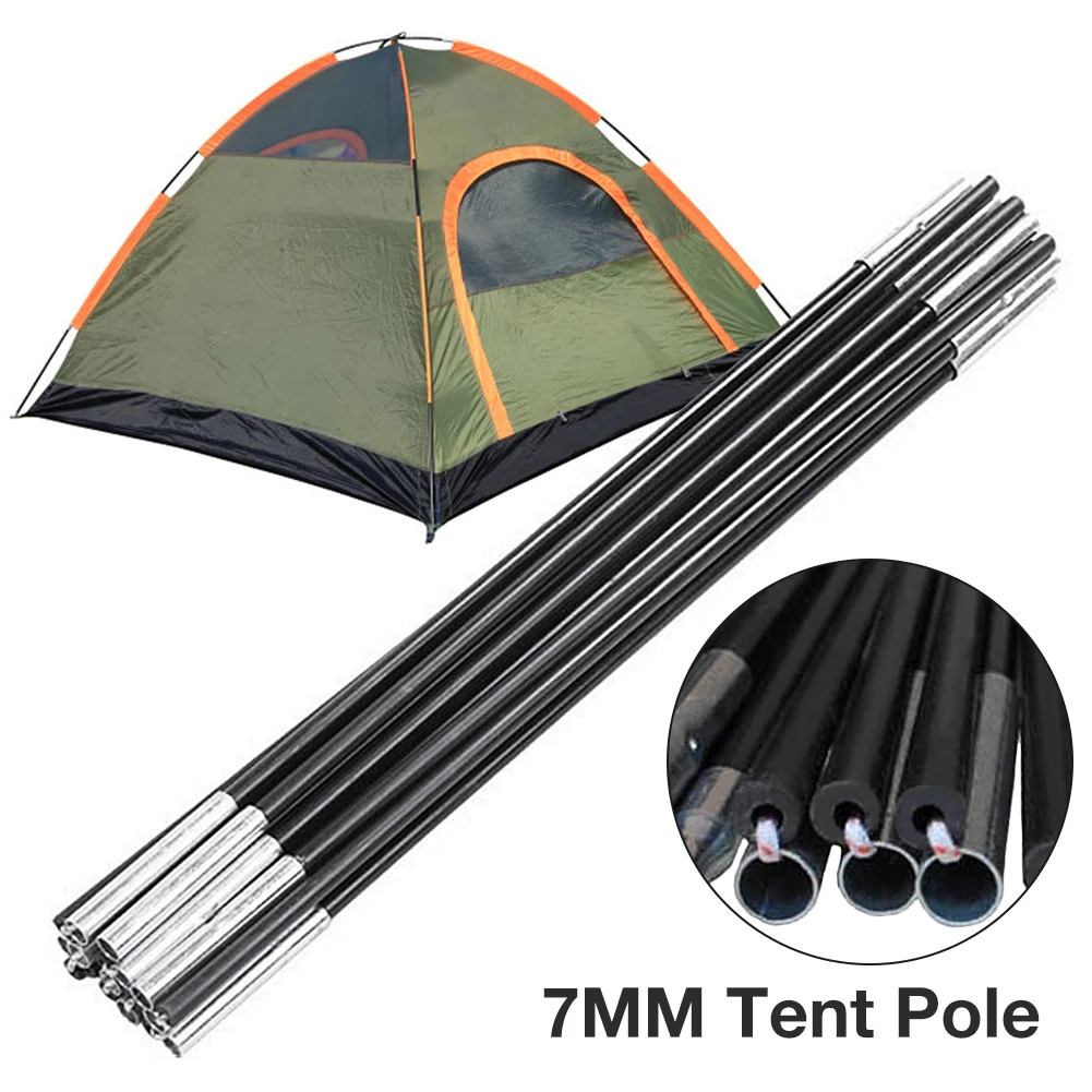 

Camping 7mm Arc For Tent Pole Fiberglass Camping Accessories Poles Outdoor Camping Equipment Tents Pole Replacement