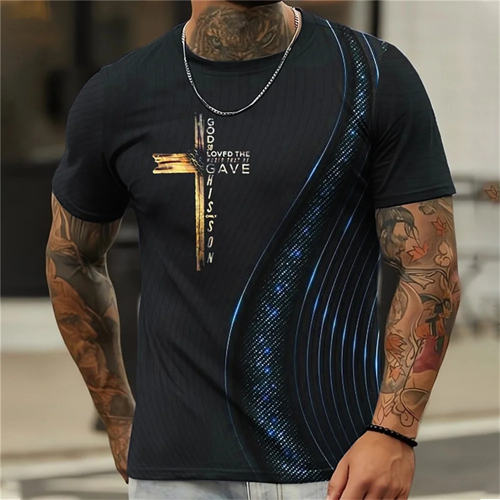 

2023 Hot Sell T-Shirt For Men Crusader 3d Printed Men Clothing Daily Casual Short Sleeved Street Cool Tops Loose Oversized Shirt