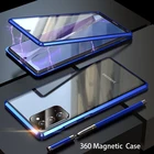 Прозрачный магнитный металлический чехол для Samsung Galaxy Note 10 Lite S21 S20 Fe A50 A51 A70 A71 A72 A42 A52 a21 S 5G M51 A32 A12