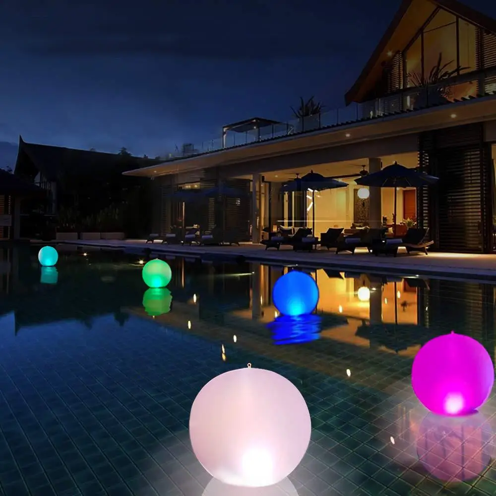 40Cm Remote Floating Pool Lights LED Garden Ball Light Outdoor Colors Waterproof Lawn Lamp Toy Swimming Wedding Party Decor - купить по