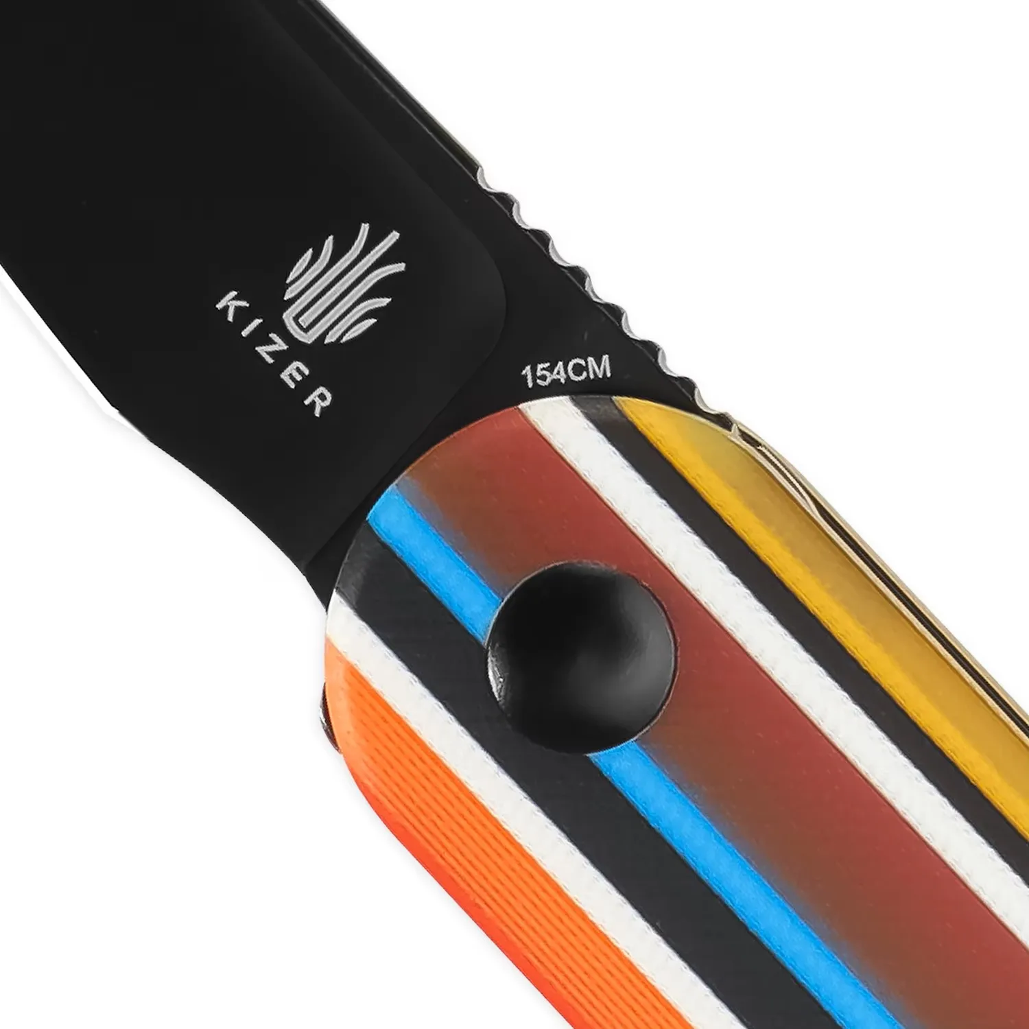Фото Серия Kizer Serape: компактный мини-нож V2583C1 с новой цветной рукоятью G10 и лезвием из стали 154CM. №3