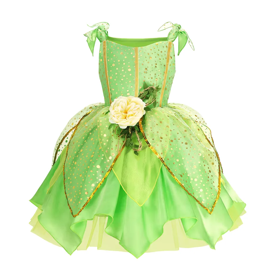 Фото Комплект платьев Muababy Moana Jasmine Elsa Cinderella для девочек, сказочный праздничный костюм на Хэллоуин, карнавал, вечеринку, 2-8 лет, Vestido №5