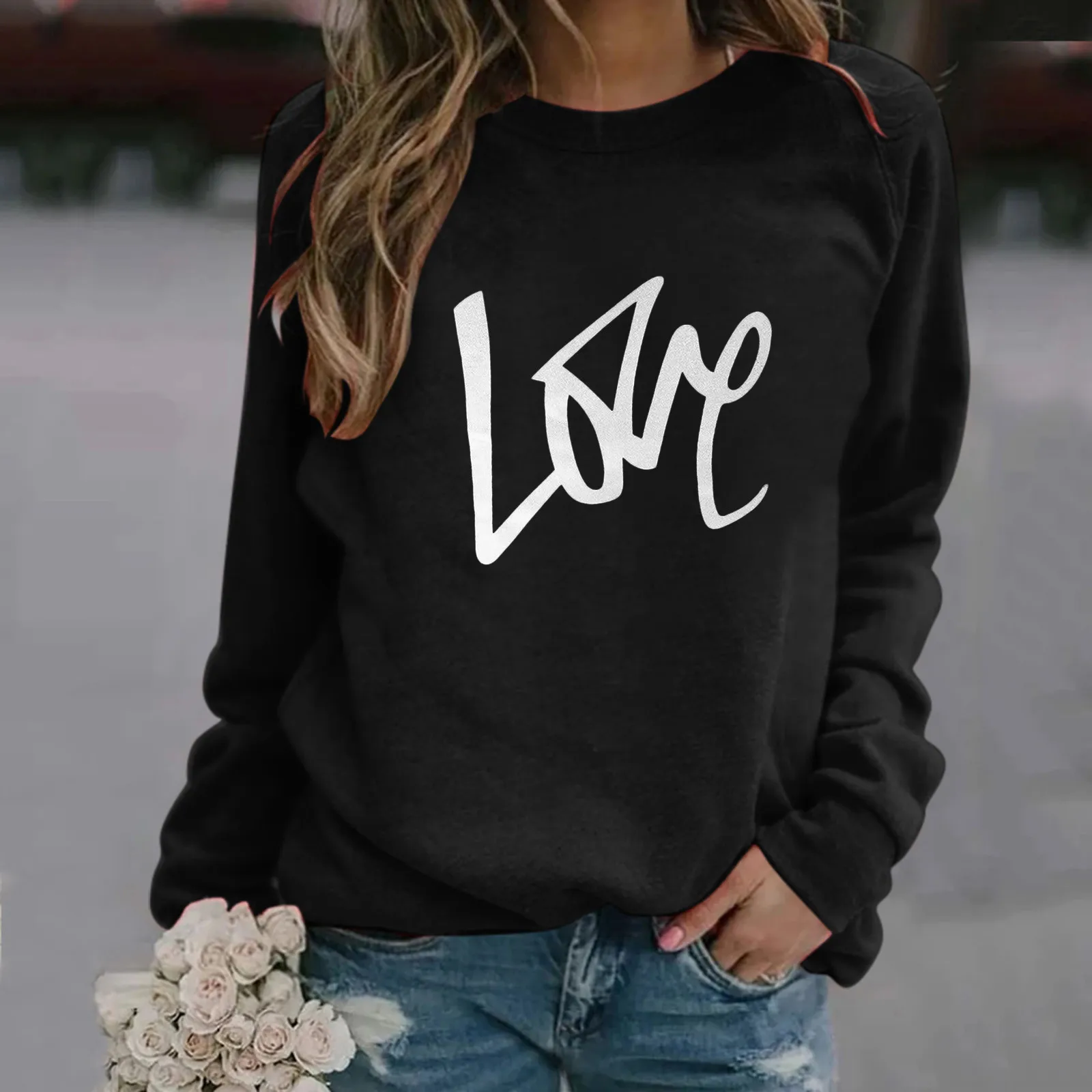 

Повседневный пуловер с принтом, женская блузка с длинными рукавами, свитшот, Женские худи и свитшоты, Женская толстовка с молнией спереди, л...