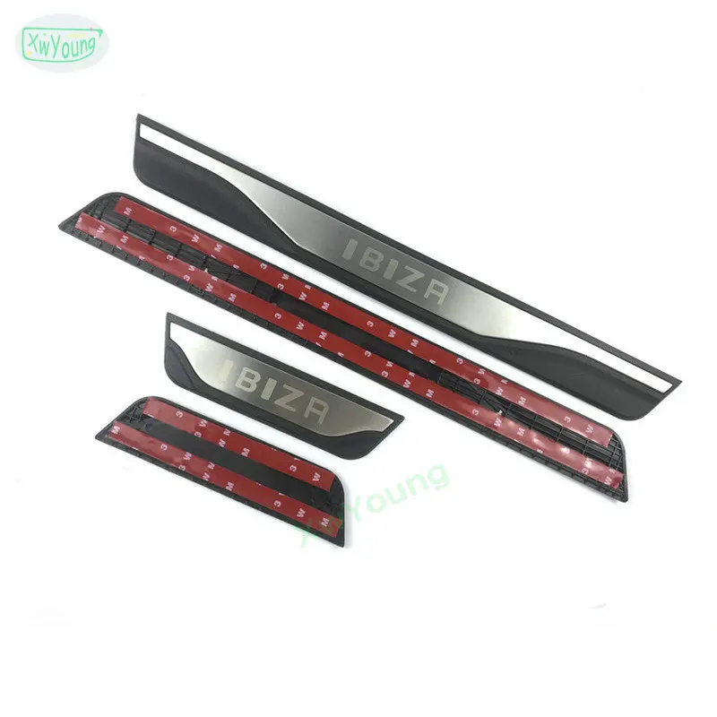 4 шт. накладки на педали двери из АБС-пластика и нержавеющей стали для SEAT Ibiza 2015-2019 |