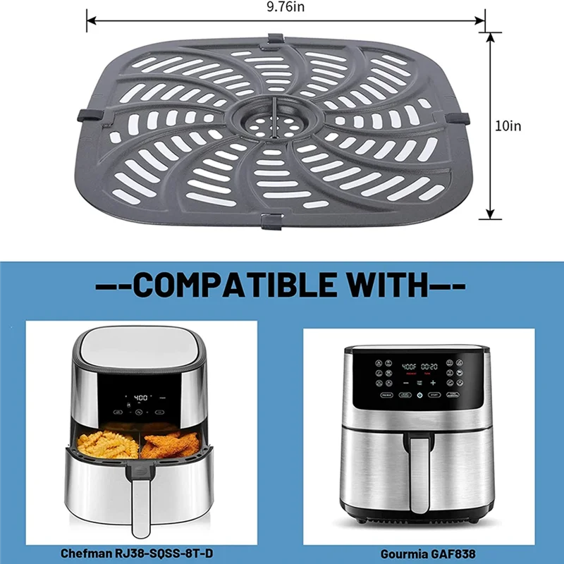 Сменная сковорода-гриль для аэрофритюрницы аксессуары Chefman RJ38-SQSS-8T-D съемная с