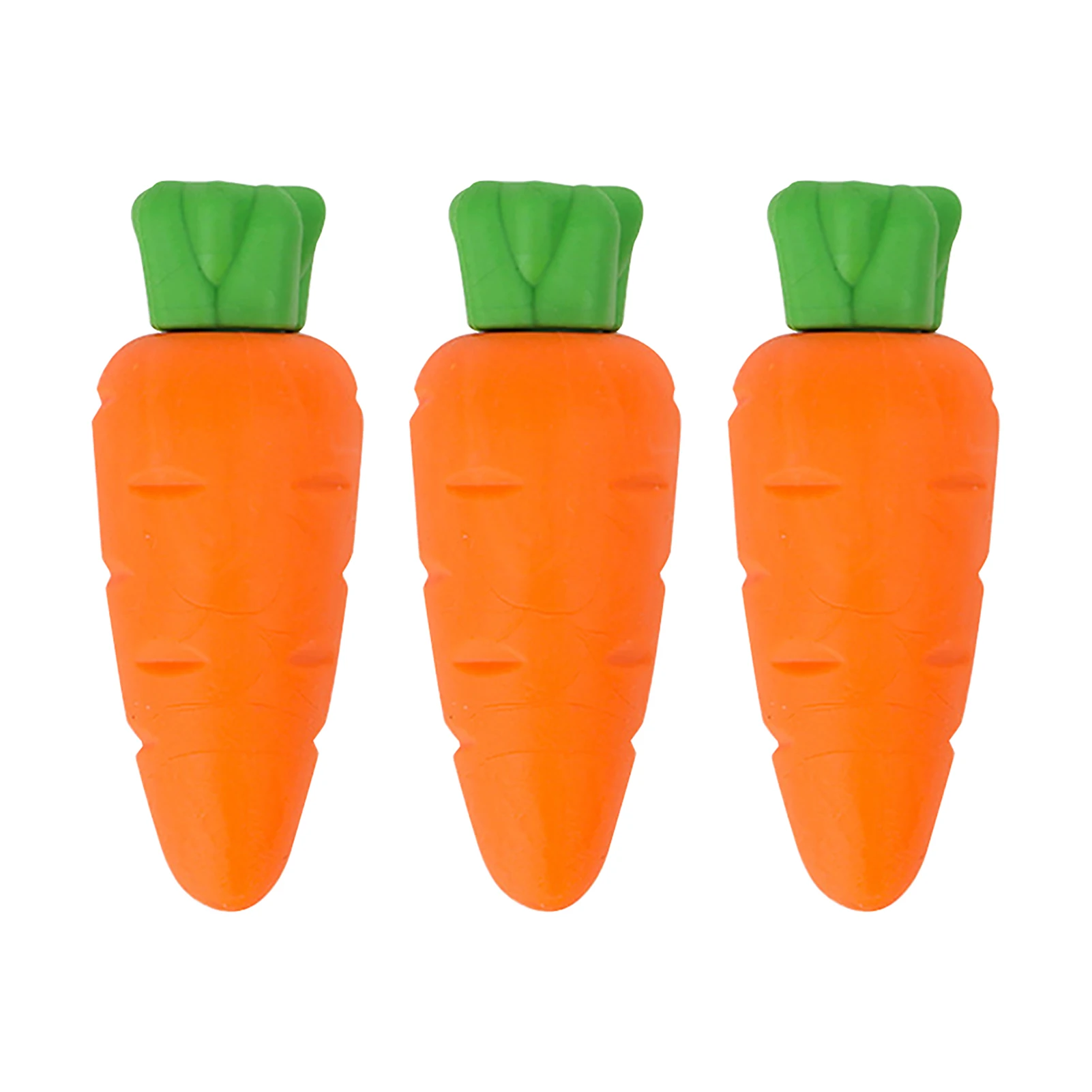 

3pcs Stationery Supplies Gift Education Fruit Shape Eraser Homework Rewards Novelty Strawberry Carrot Children Home Party Favors