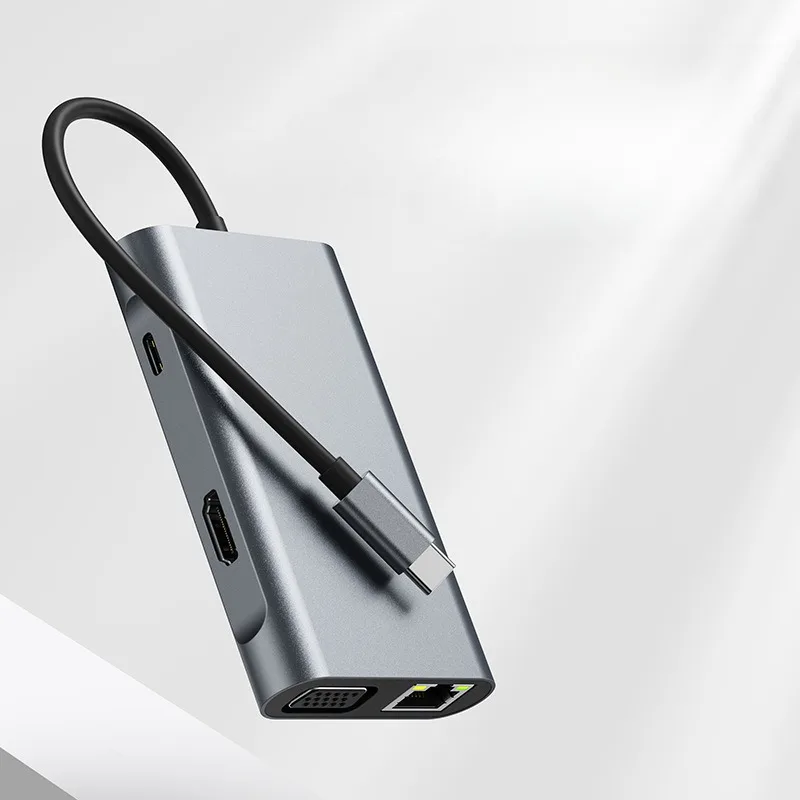 

USB-концентратор 7 в 1, 4K 60 Гц, Type C на 2,0 RJ45 PD, адаптер для Macbook iPad Pro Air M2 M1 Sumsang, аксессуары для ПК, концентратор USB 3,0