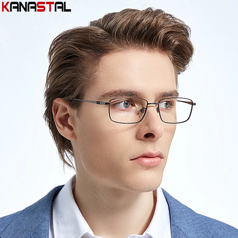 Очки для чтения из чистого титана мужчин и женщин оптика по рецепту CR39 очки