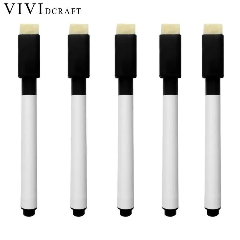 

Стираемая маркерная ручка для белой доски Vividcraft 10 шт./лот, набор чернильных ручек с ластиком для детей, маркерная ручка, подарки, меловая чер...