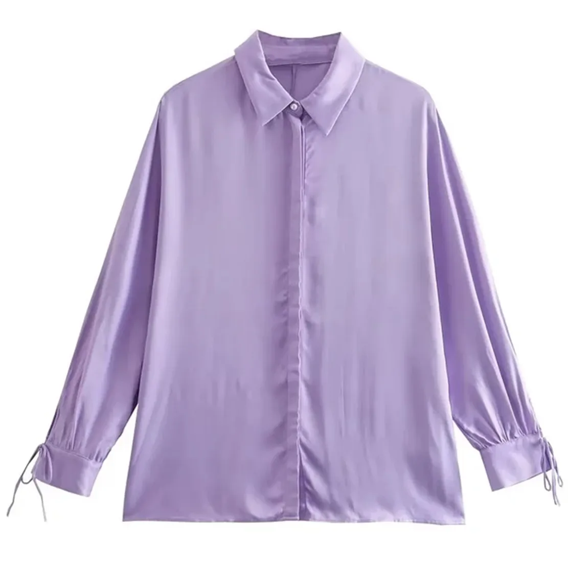 

Jenny&Dave England Style Fashion Violet Elegant Casual Shirts Bow Long Sleeve Autumn Blouse Women