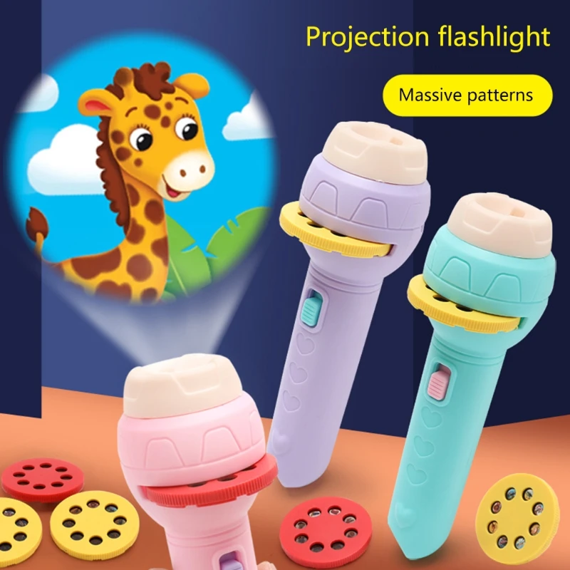 

5’’ Children’s Projection Toy Torch Toy with Rotate Slide Preschool Funny Gift