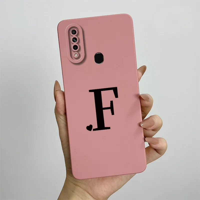 For Oppo A31 Case OPPO 2020 Phone CPH2015 CPH2073 CPH2081 CPH2029 CPH2031 Cute Initial Letters Square Skin Matte Cover
