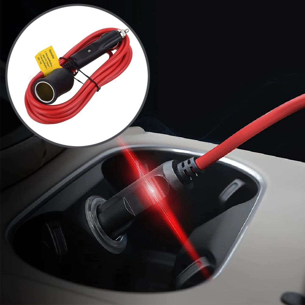 

Car Cigarette Lighter Adapter Extension Wire Cord 3.6M Socket Charger Cable Female Socket Plug 12V 24V 15A Accessories
