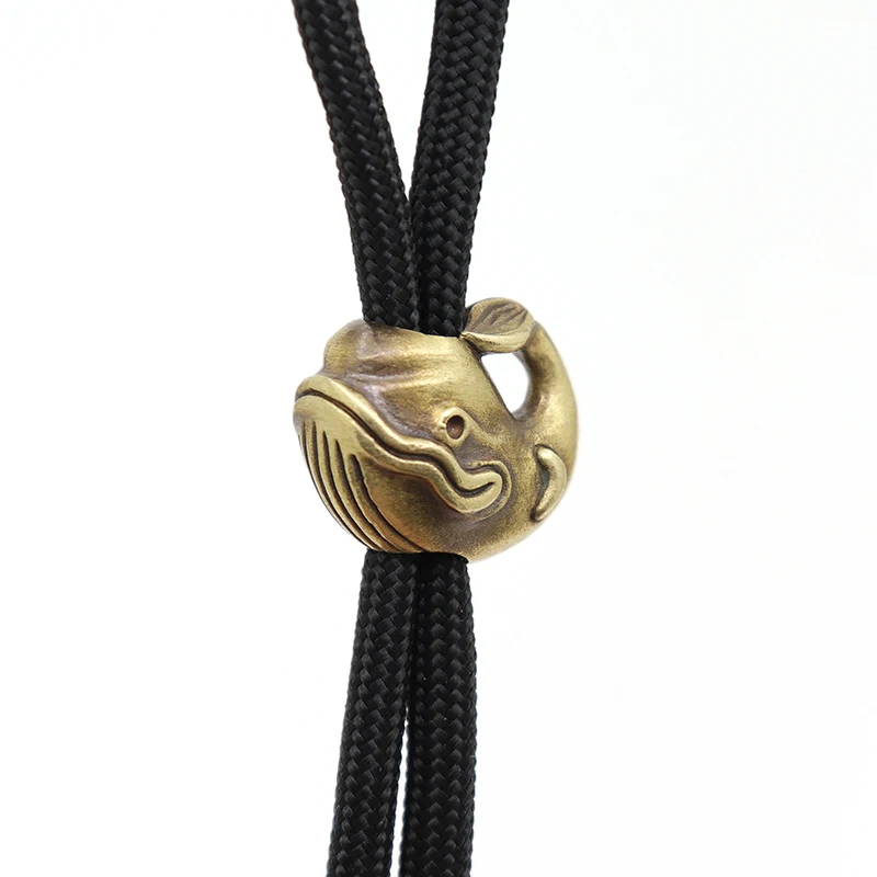 

Outdoors DIY Tools Brass Whale Paracord Knife Beads Lanyard Pendant Keychain Accessories