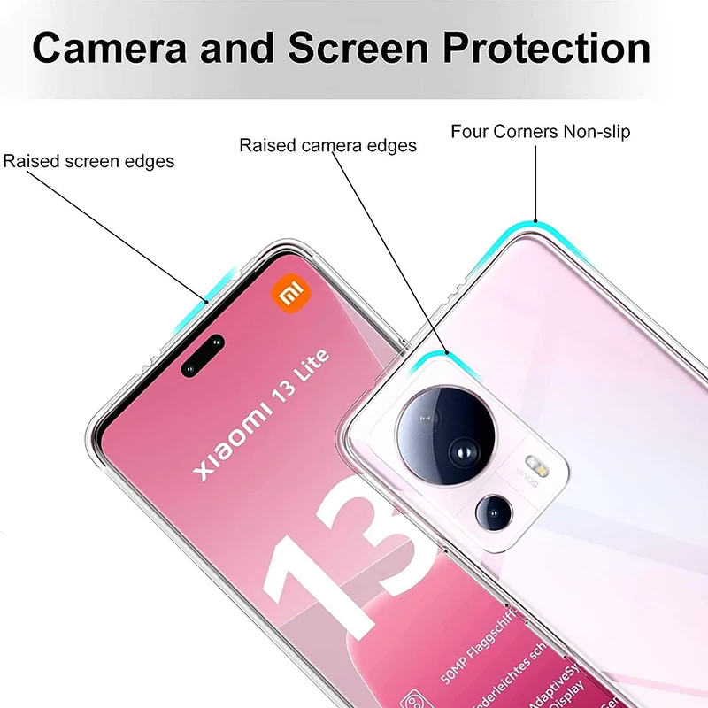 Ультратонкий Прозрачный мягкий чехол для Xiaomi Mi 13 12 Lite 12X 12S 12T Pro ультрапрозрачный