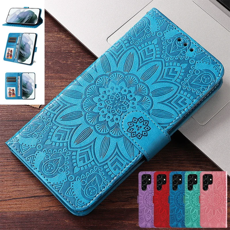 

Leather Card Slot Wallet Case For Samsung Galaxy S22 Ultra S21 S20 FE S10 Plus A52 A53 A13 A23 A33 A73 M23 A32 A12 Phone Cover