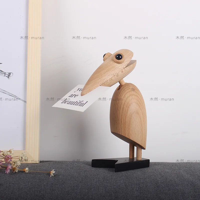 

Figurines Ornament Creative Desktop Gifts Novelty Home Decoration Woodpecker Office Supplies Business Card Holder Decoration