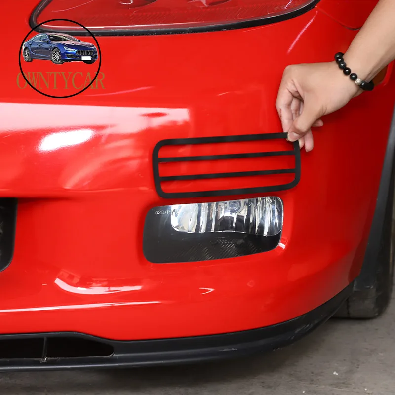 

Для Chevrolet Corvette C6 2005-2013 черная противотуманная фара для автомобиля, Защитная Сетчатая крышка, декоративные аксессуары