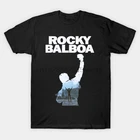 Мужская футболка Рокки Бальбоа Футболка с принтом 100% хлопок Удобная футболка футболки Топ