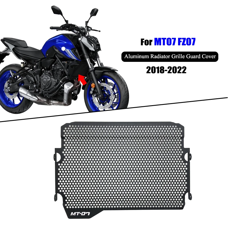 

Motorcycle Aluminum Radiator Grille Guard Cover Fuel Tank Protection For Yamaha MT07 MT-07 MT FZ 07 FZ-07 FZ07 2018-2022 2021