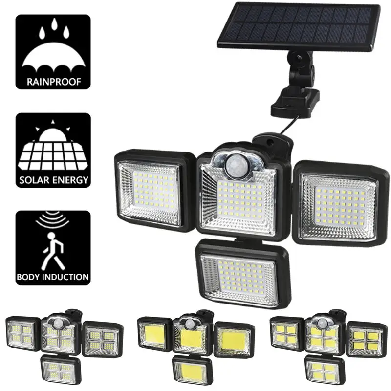 

Solar Street Lights Outdoor Solar Lamp With 3 Light Mode Waterproof Motion Sensor Light Security Lighting For Garden Patio Path