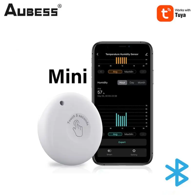 

TUYA Indoor And Outdoor Temperature and Humidity Meter Sensor Bluetooth Digital Weather Station Gauge Thermometer Hygrometer