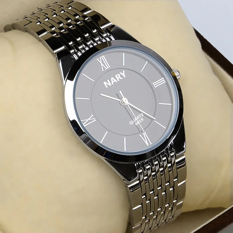 Style Men's and women's watches Slim Simple Men's and women's watches waterproof men's and students' watches personality quartz
